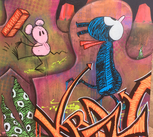 Krazy Kat Taking a Stroll